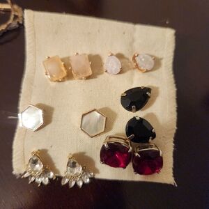 Elegant Multi-Color Earring Set